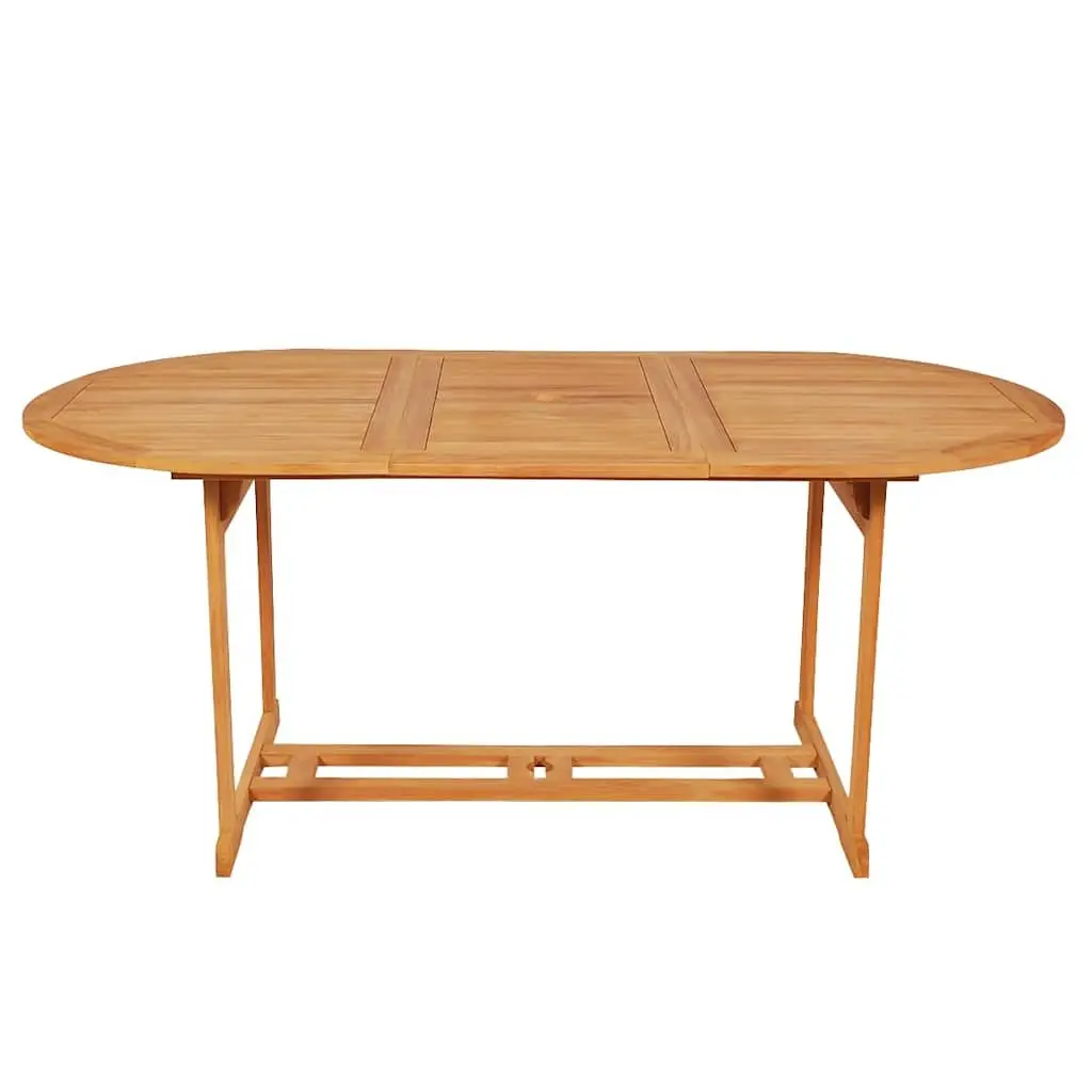 7 Piece Garden Dining Set Outdoor Patio Furniture Teak Wood Table Brown