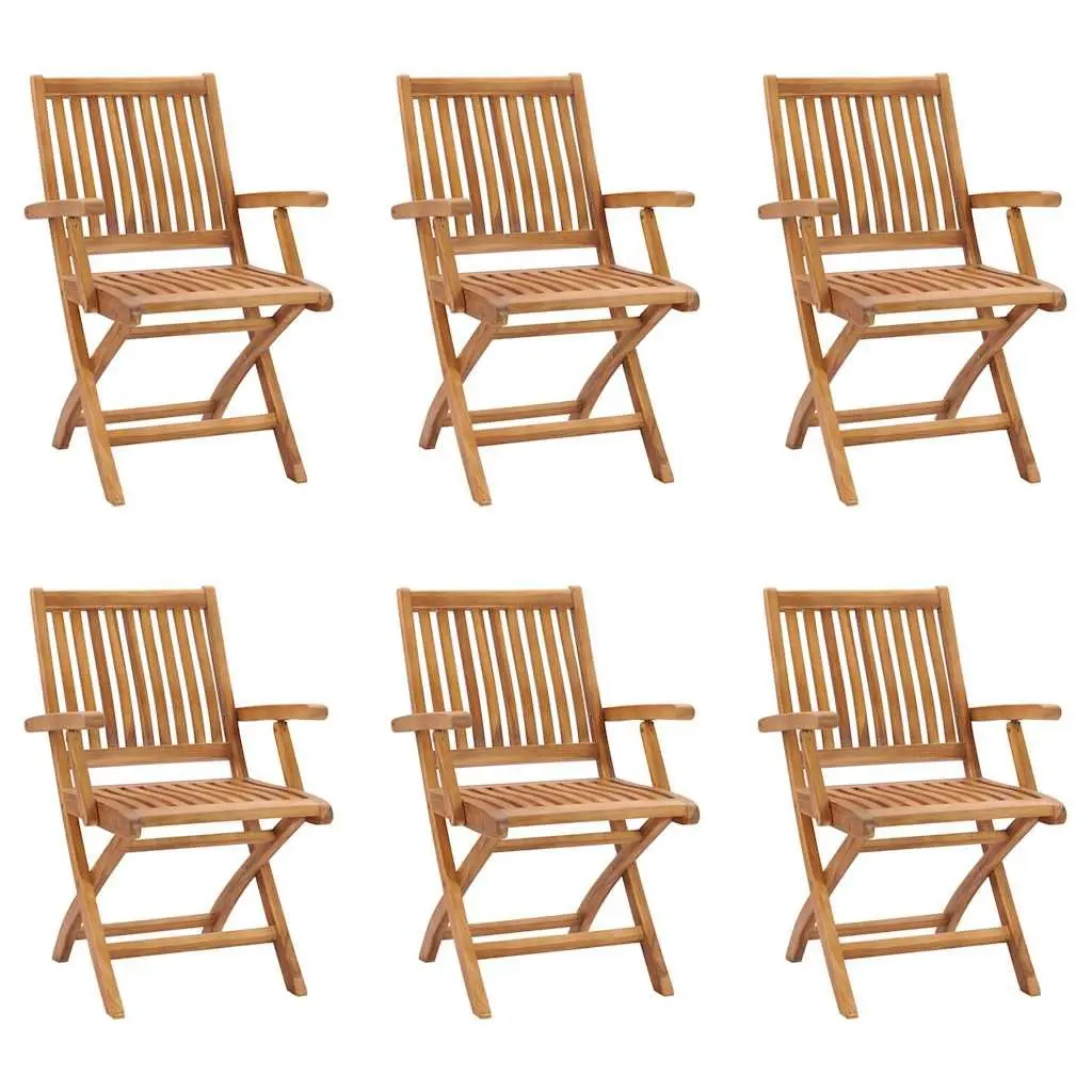 7 Piece Garden Dining Set Outdoor Patio Furniture Teak Wood Table Brown