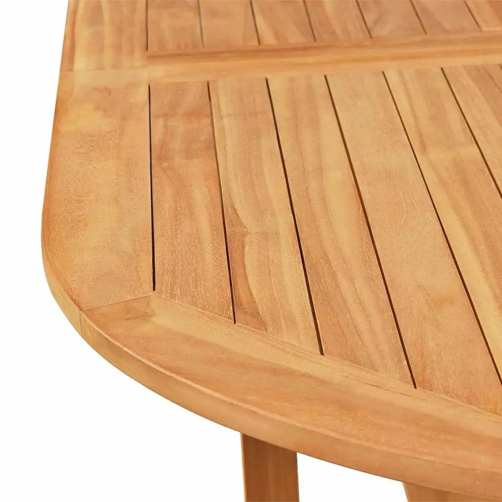 7 Piece Garden Dining Set Teak Wood Table Chairs Outdoor Patio Furniture Brown
