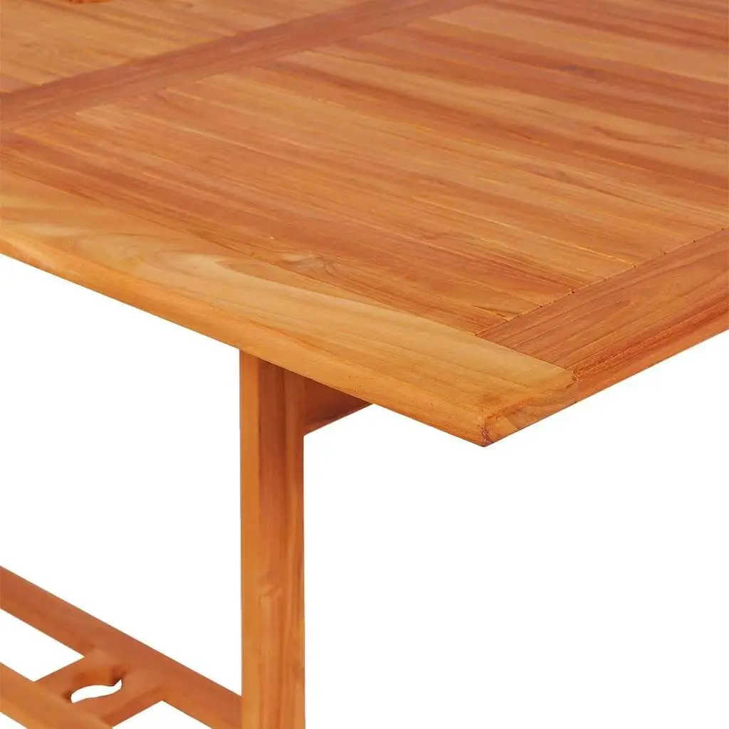 7 Piece Garden Dining Set Teak Wood Table Chairs Patio Outdoor Furniture Brown