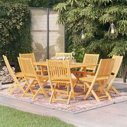 Value and Quality: 9 Piece Teak Garden Dining Set