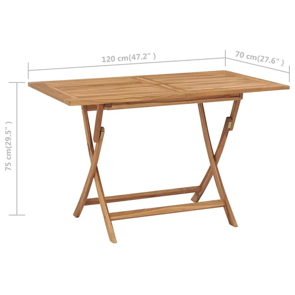 5 Piece Garden Dining Set Outdoor Furniture Table Chairs Teak Wood Brown