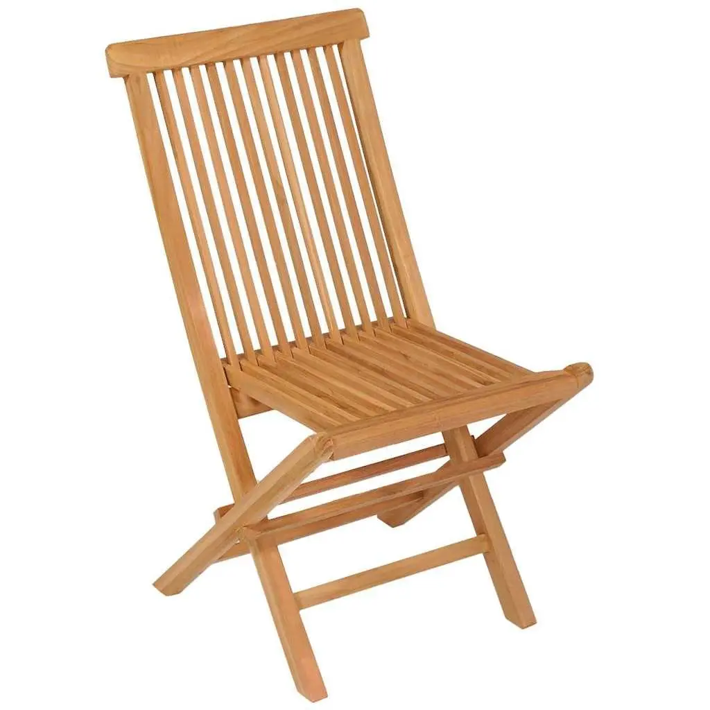 5 Piece Garden Dining Set Outdoor Furniture Table Chairs Teak Wood Brown