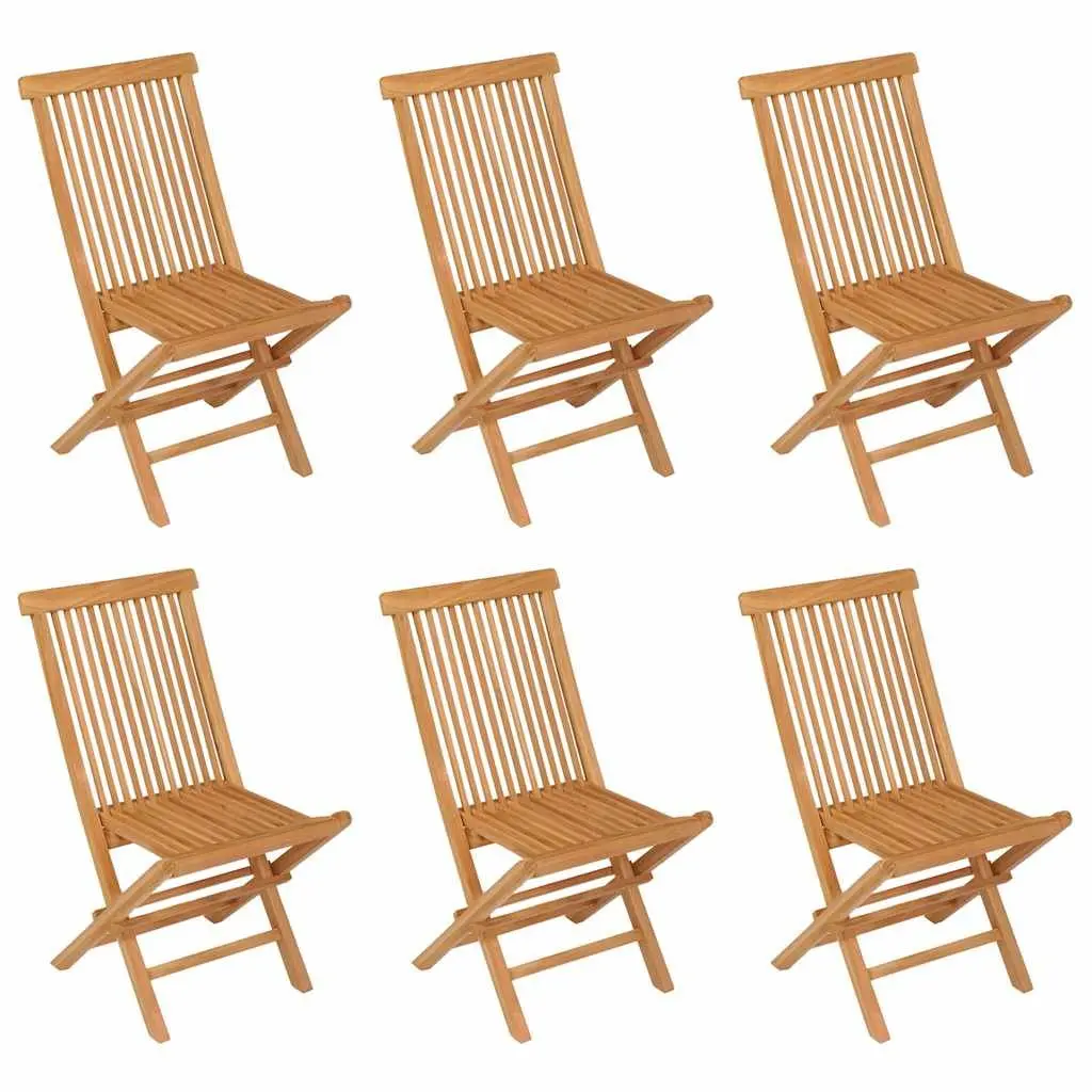 Garden Dining Set 7 Piece Outdoor Furniture Teak Wood Table Chairs Foldable