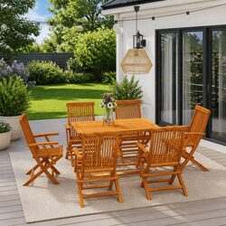 7 Piece Garden Dining Set: Quality and Comfort