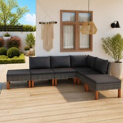 Comfortable and Durable 6-Piece Garden Lounge Set