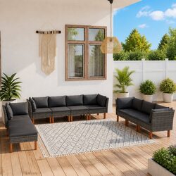 Comfortable 10 Piece Garden Lounge Set for Relaxation