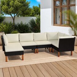 Reliable 6-Piece Garden Lounge Set with Comfortable Cushions