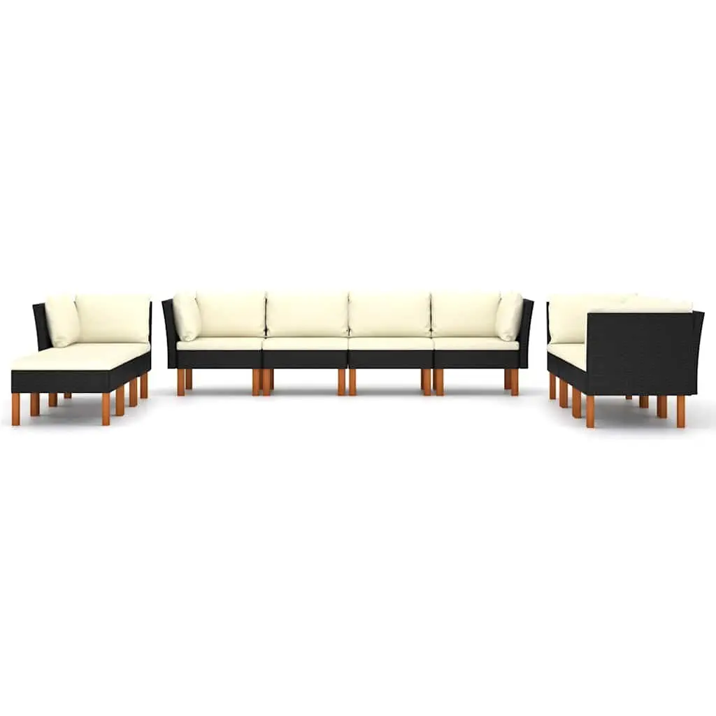 10-Piece Outdoor Lounge Set with Removable Cushions
