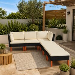 Comfortable Garden Lounge Set 6-Piece with Cushions