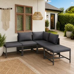 Comfortable 6-Piece Outdoor Lounge Set with Cushions
