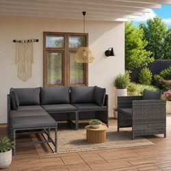 Comfortable 6 Piece Lounge Set with Great Value for Outdoor Use