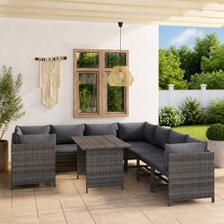 Comfortable 9 Piece Garden Lounge Set for Outdoor Relaxation