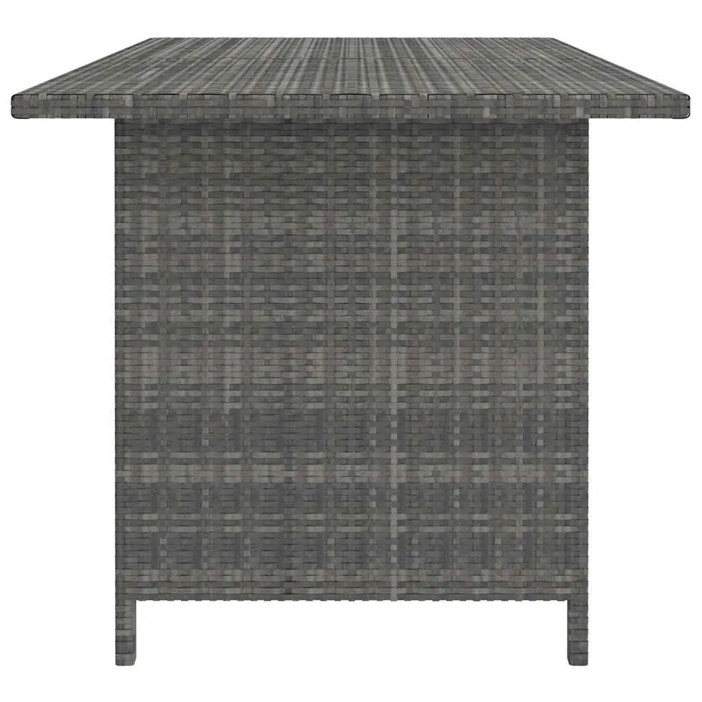 Garden Lounge Set 9 Piece Modular Outdoor Furniture Grey Cushions Poly Rattan