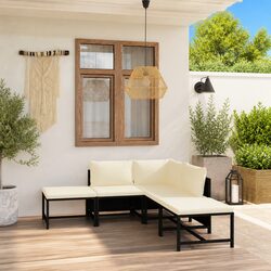 Comfortable 6-Piece Poly Rattan Lounge Set for Your Home