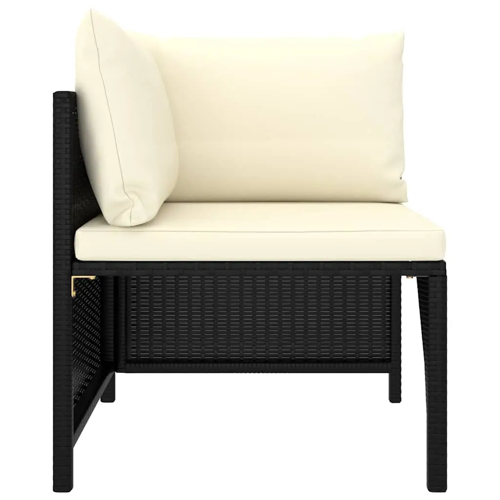 Garden Lounge Set 9 Piece Outdoor Furniture Modular Patio Black