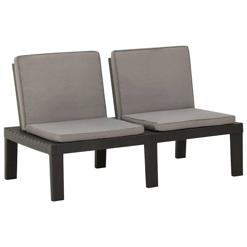 4 Piece Grey Lounge Set with Cushions