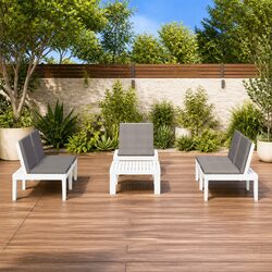 Comfortable 4 Piece Outdoor Lounge Set with Cushions