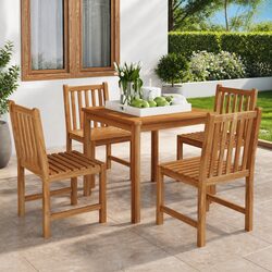 Reliable 5-Piece Garden Dining Set with Teak Wood