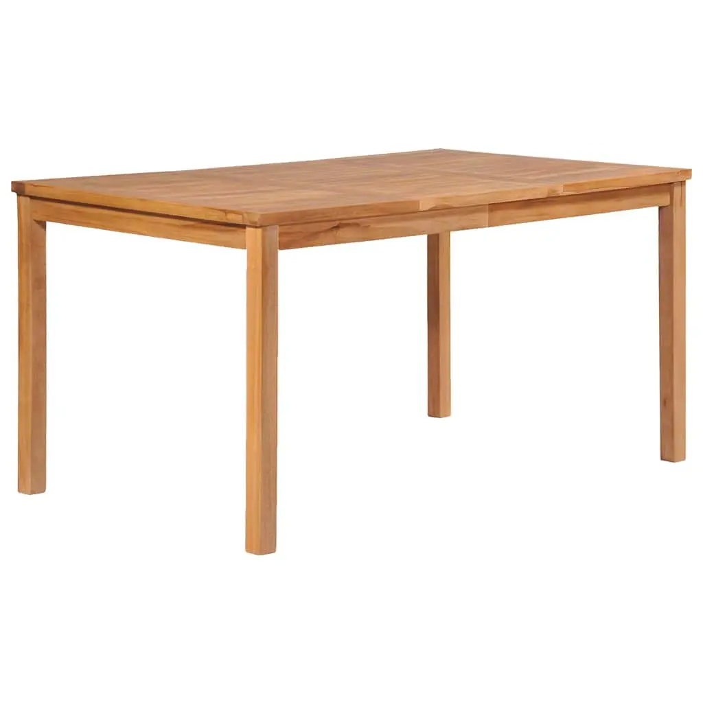 Garden Dining Set 5 Piece Outdoor Furniture Table Chairs Brown Teak Wood