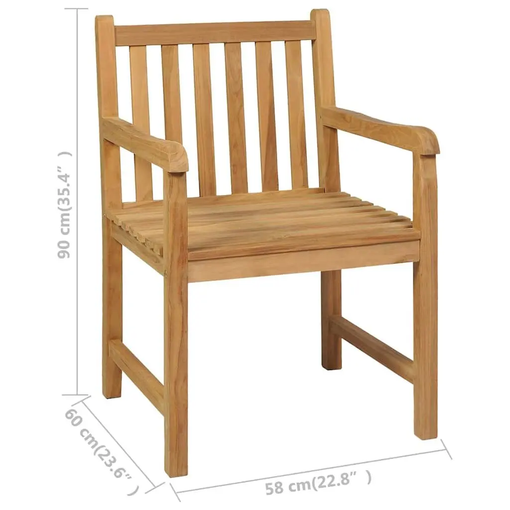 5-Piece Dining Set with Teak Wood