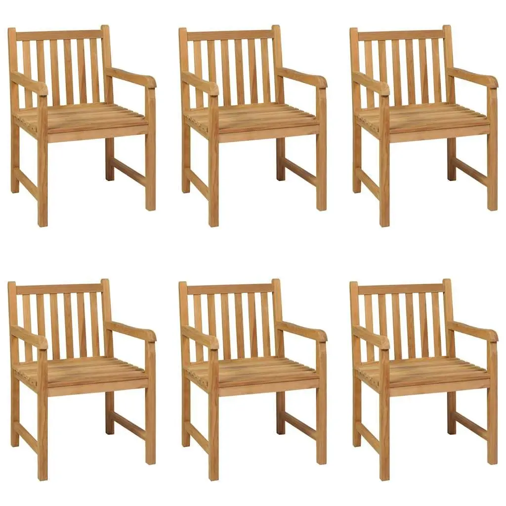 7 Piece Garden Dining Set Outdoor Furniture 180x90 cm Teak Wood Table Chairs Brown