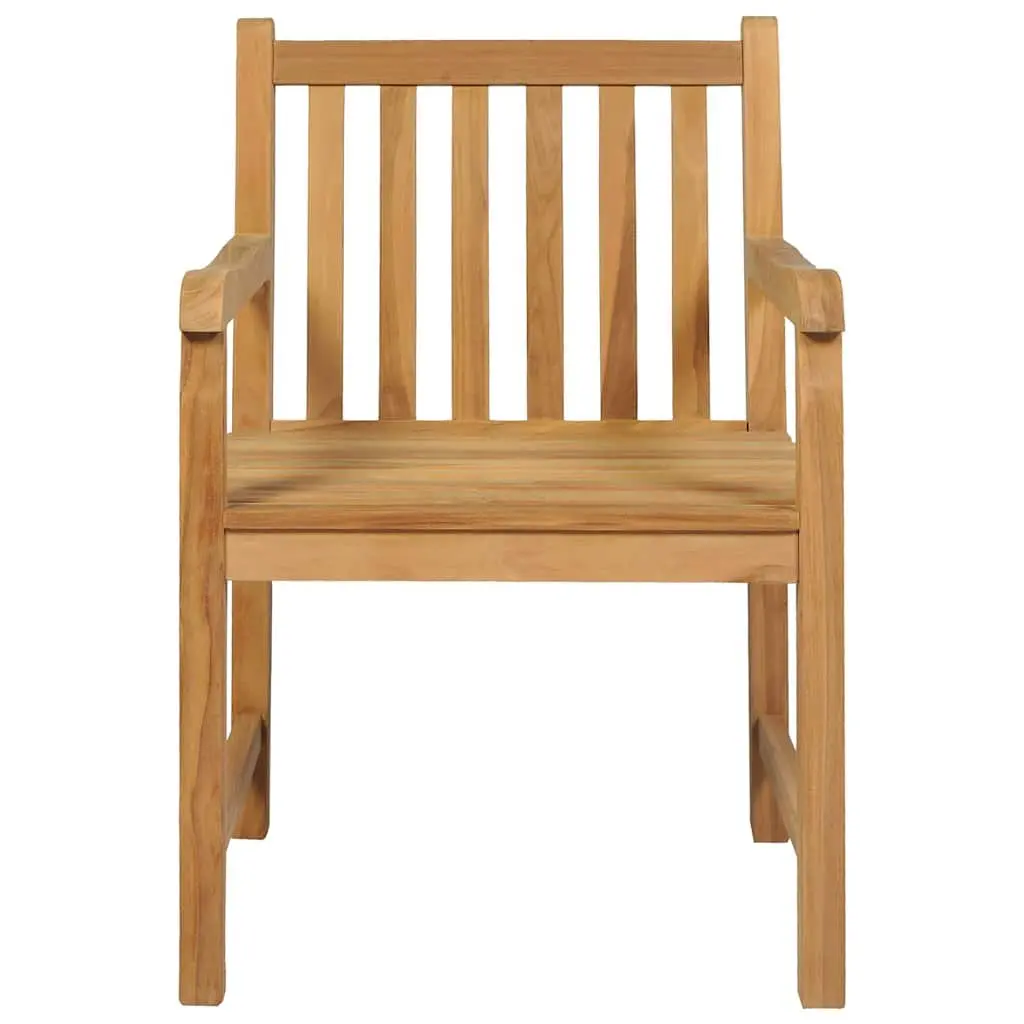 Outdoor Dining Set 7 Piece Garden Furniture Table Chairs Brown Teak Wood