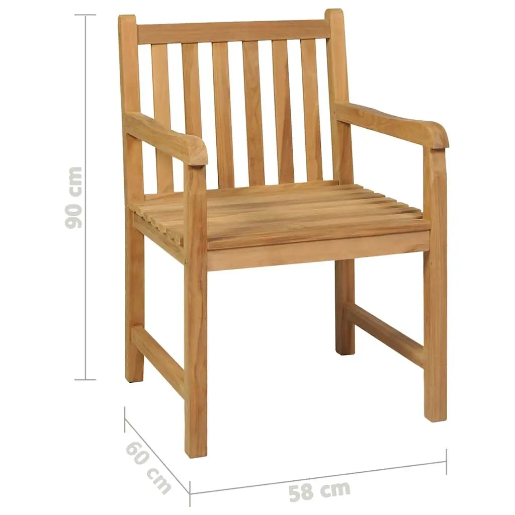 Garden Dining Set 9 Piece Outdoor Furniture Table Chairs Solid Teak Hardwood Brown
