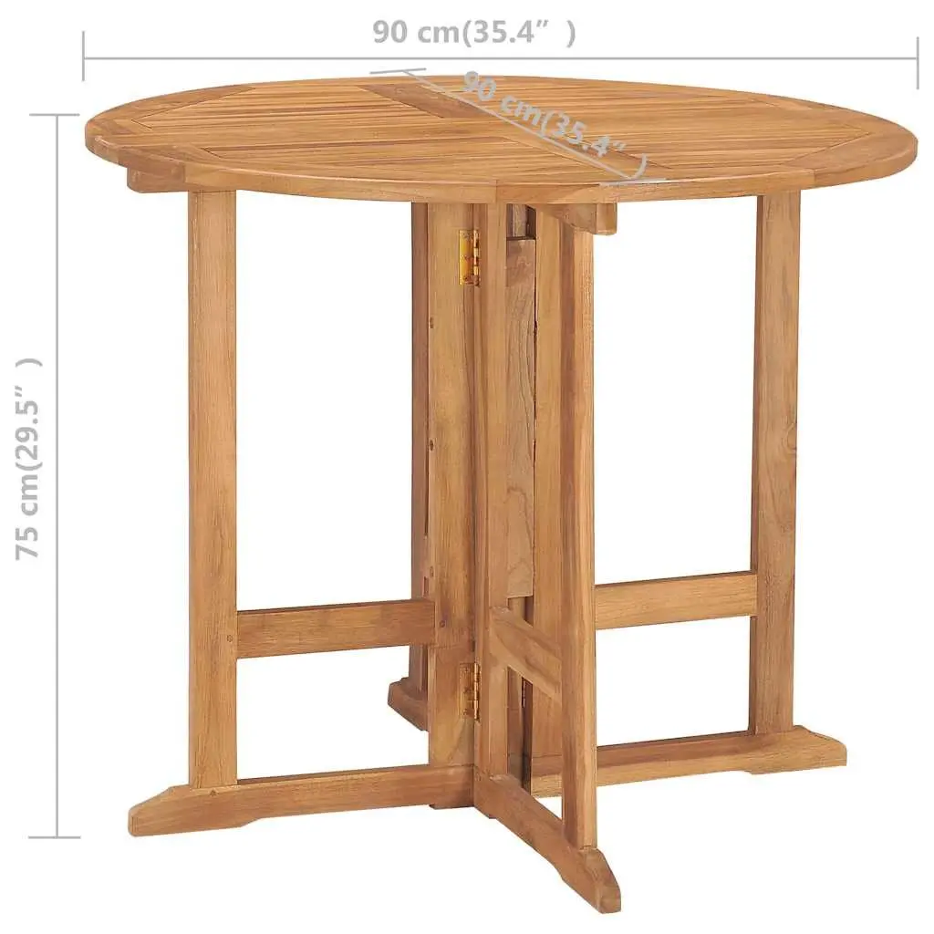 5 Piece Teak Wood Dining Set for Outdoors