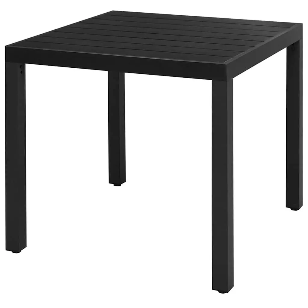 5 Piece Outdoor Dining Set Black Garden Patio Table Chairs Rattan Furniture