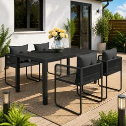 Reliable 5-Piece Dining Set for Outdoor Enjoyment