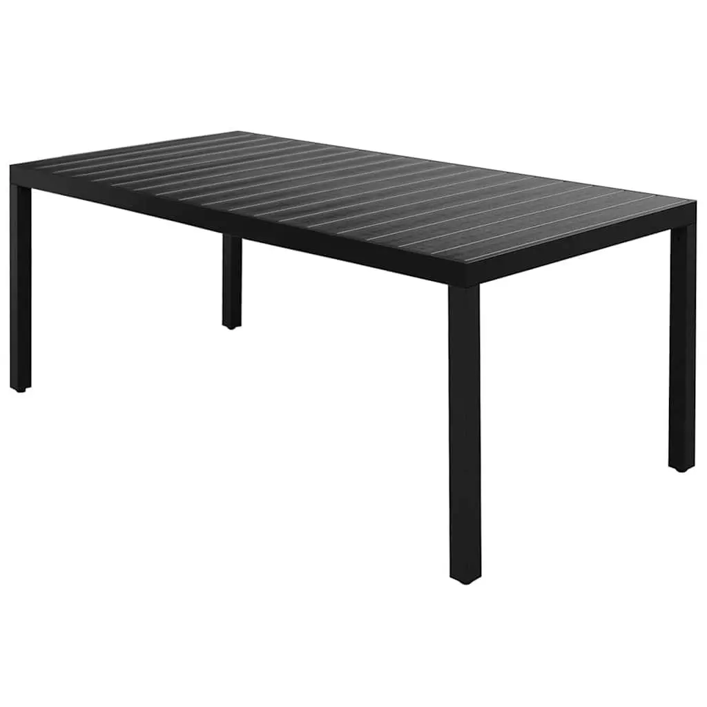 Garden Dining Set 7 Piece Outdoor Furniture Patio Table Chairs Black