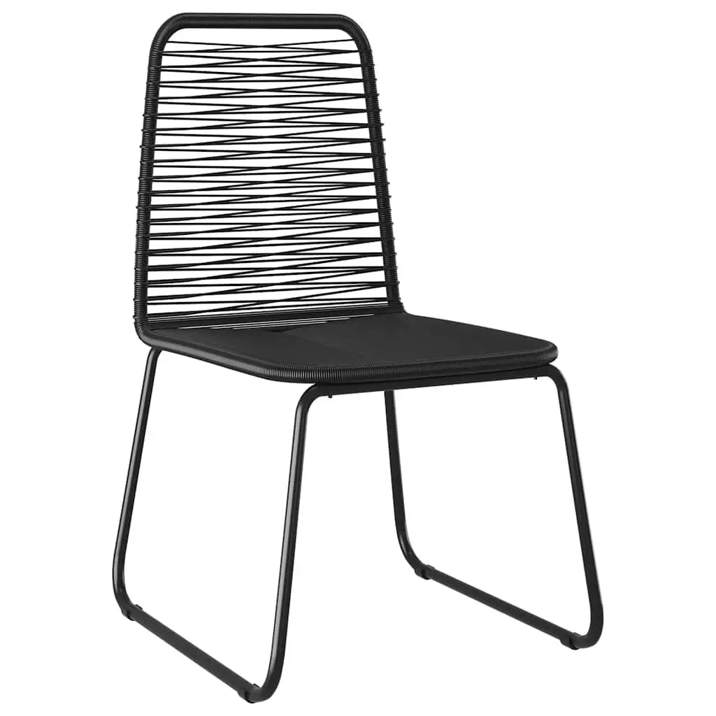 Outdoor Dining Set Garden Patio Furniture 5 Piece Table Chairs Black