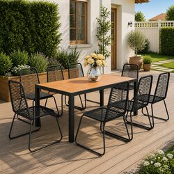 Reliable 9-Piece Black Outdoor Dining Set for You