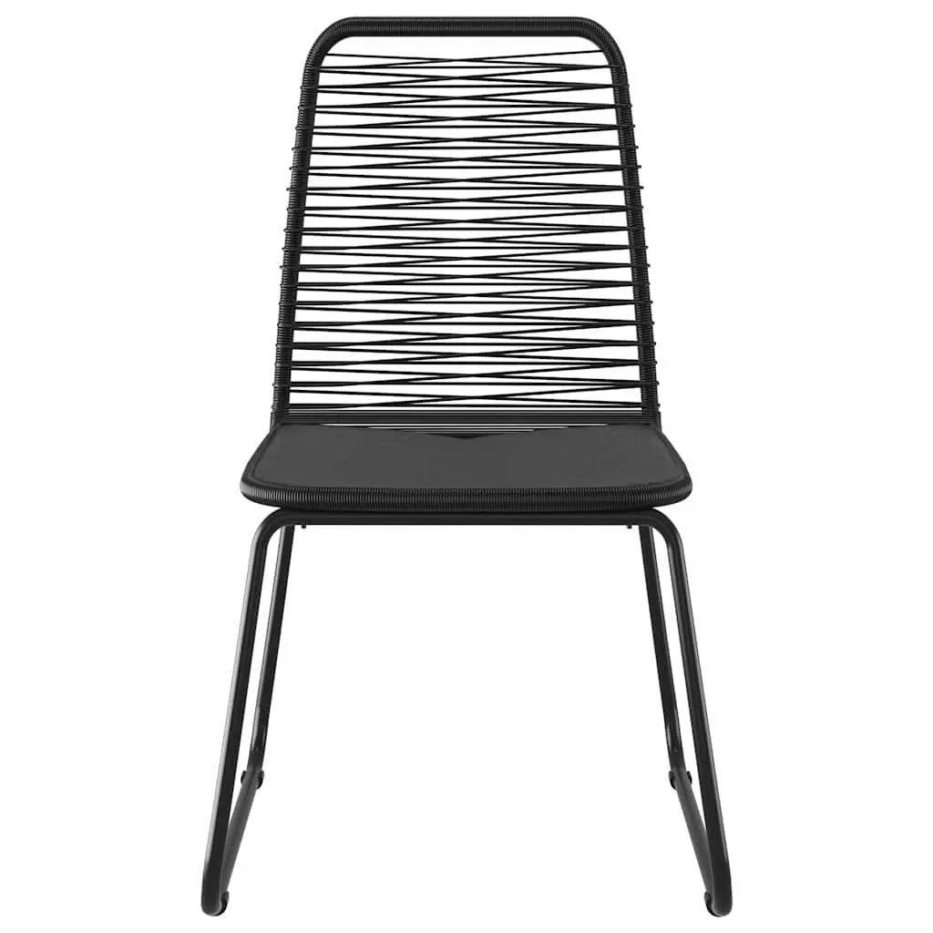 Garden Dining Set 9 Piece Outdoor Furniture Patio Chair Table Black