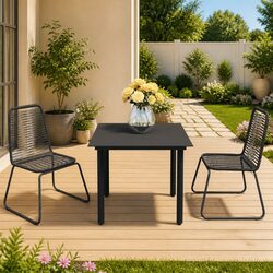 Practical 3 Piece Garden Dining Set for Value Seekers