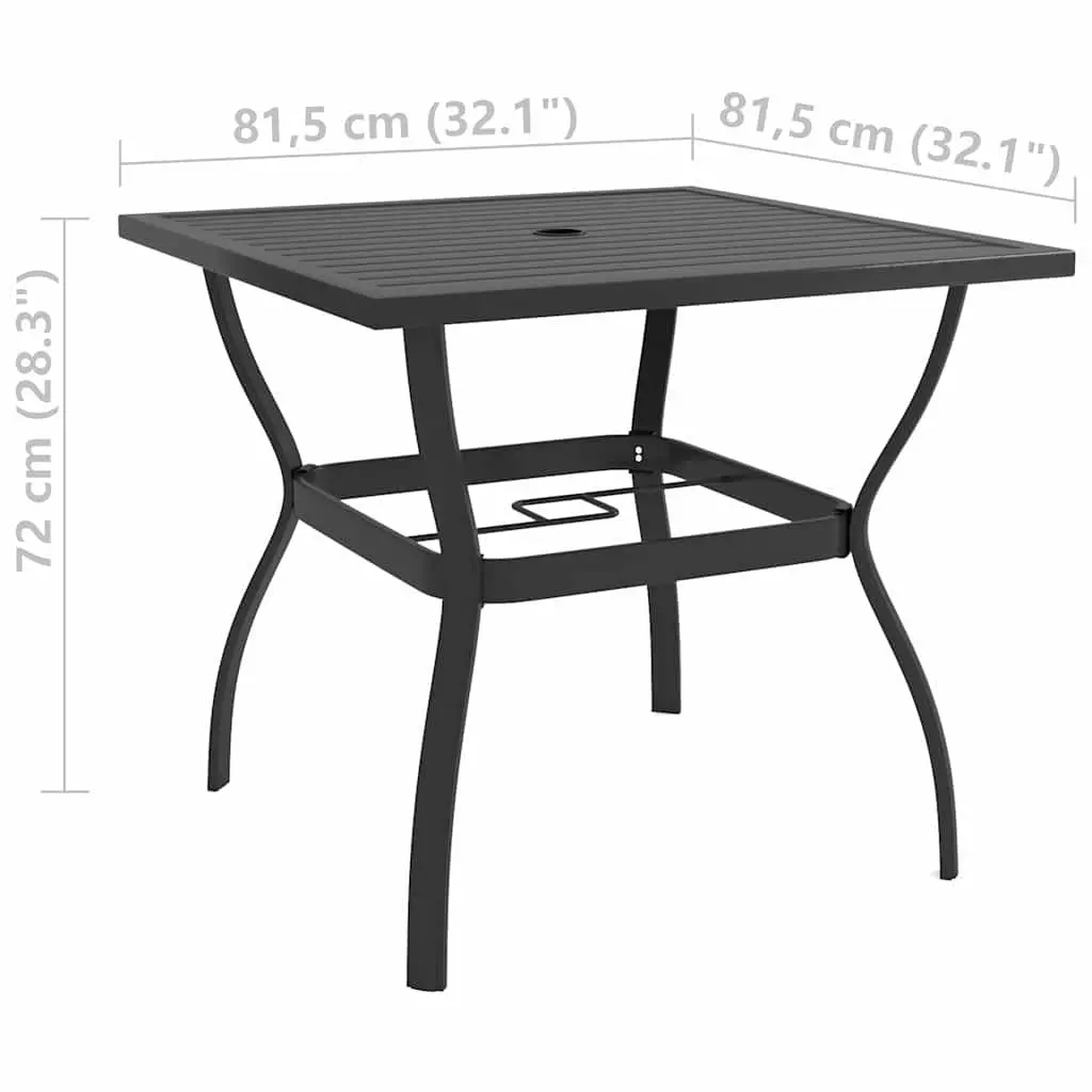 Outdoor Dining Set 5 Piece Garden Table Chairs Steel Textilene Grey
