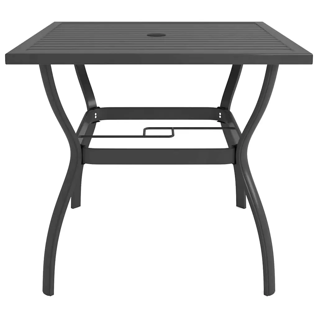 Outdoor Dining Set 5 Piece Garden Table Chairs Steel Textilene Grey