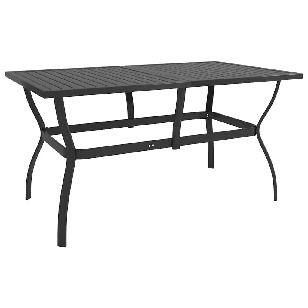Garden Dining Set 5 Piece Outdoor Table Chair Grey Steel Textilene
