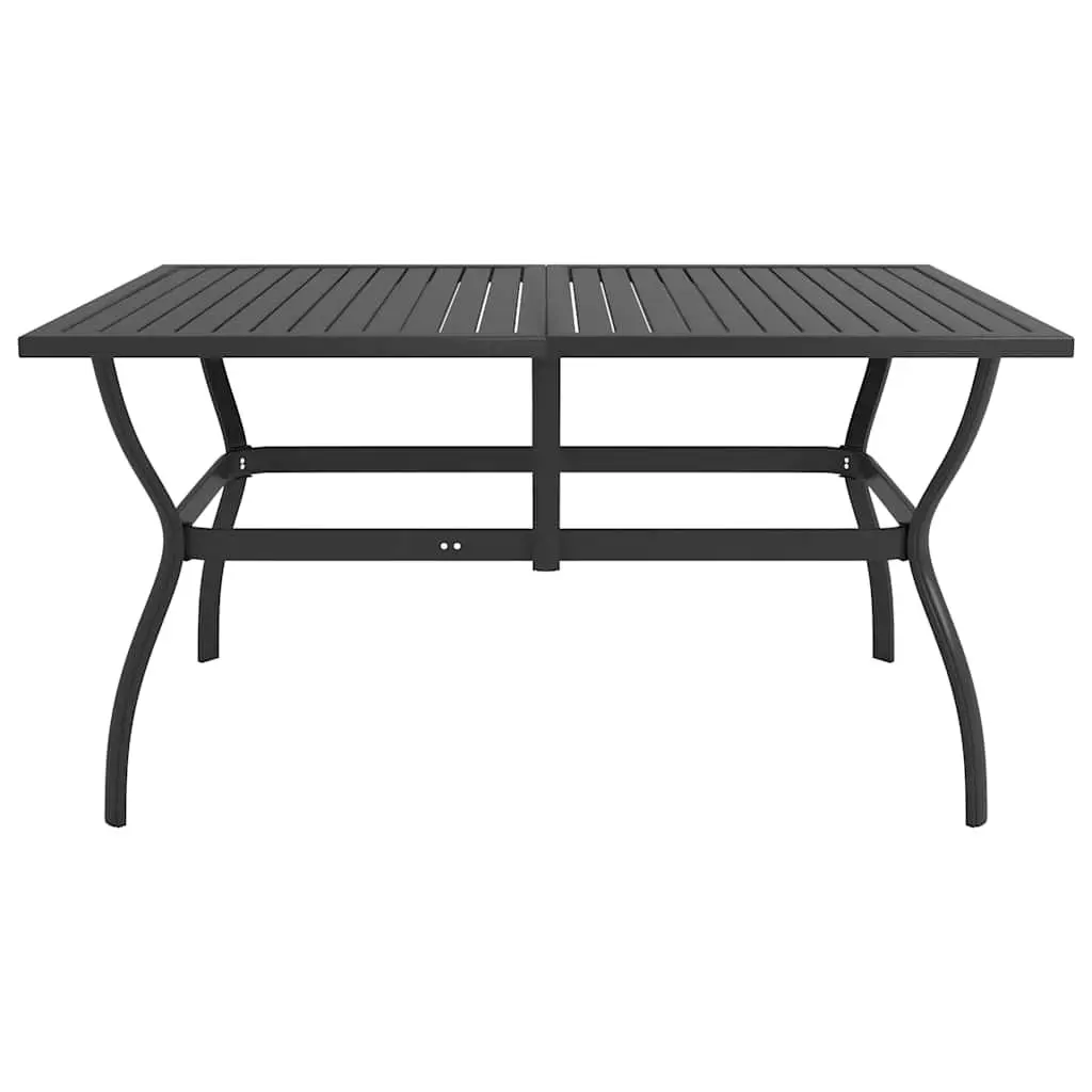 7 Piece Outdoor Garden Dining Set Table Chairs Steel Textilene Grey