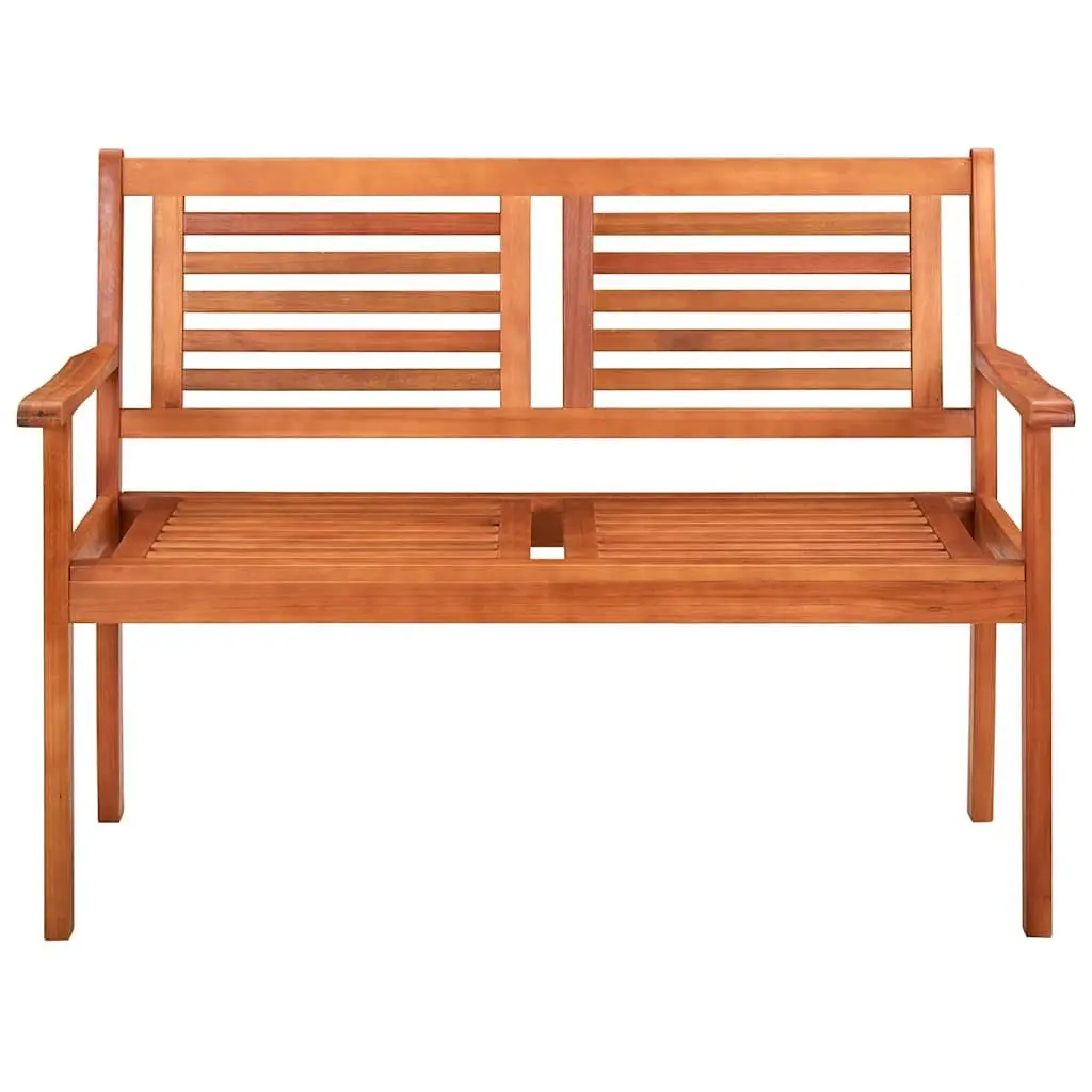 Outdoor Garden Bench 120cm Solid Wood Seating with Cushion Taupe