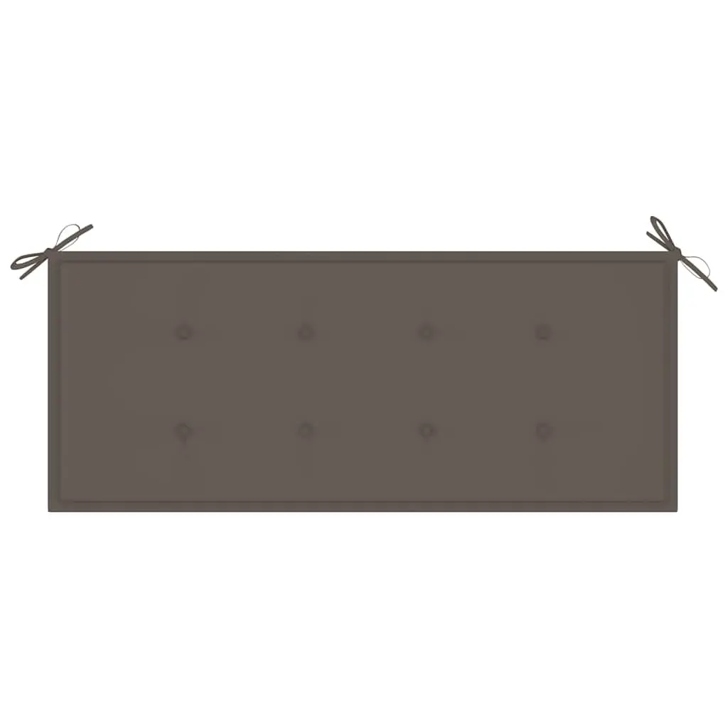 Outdoor Garden Bench 120cm Solid Wood Seating with Cushion Taupe