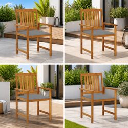Value Set of 4 Comfortable Outdoor Garden Chairs