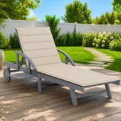 Comfortable Wooden Sun Lounger for Relaxation
