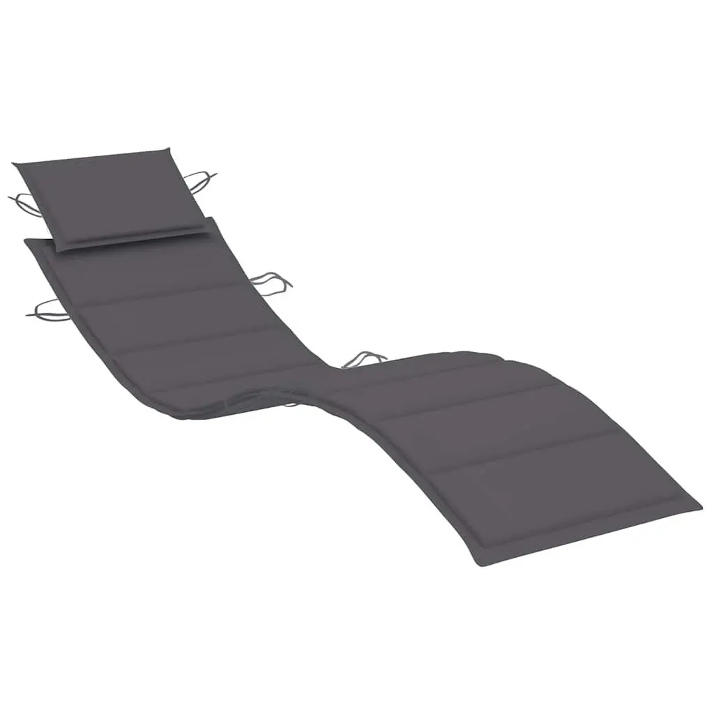 Sun Lounger with Cushion Folding Outdoor Garden Patio Lounge Chair Bed Relaxer