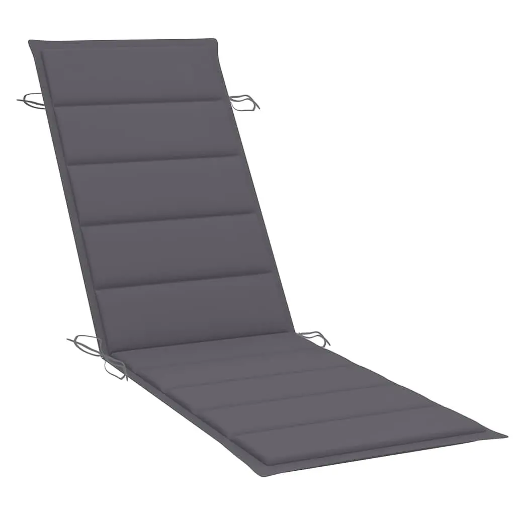Sun Lounger with Cushion Folding Outdoor Garden Patio Lounge Chair Bed Relaxer