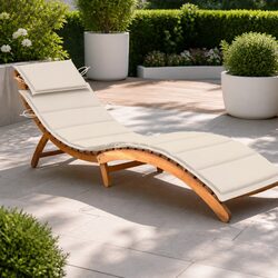 Comfortable and Practical Outdoor Sun Lounger with Cushion