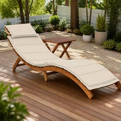Reliable Comfort with Our Garden Lounger and Side Table