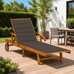 Comfort and Value with an Acacia Wood Sun Lounger