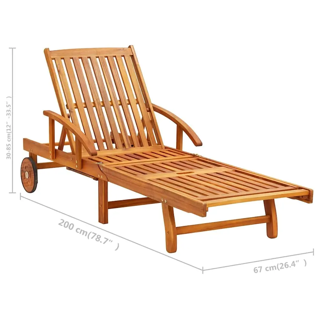 Sun Lounger with Side Table
